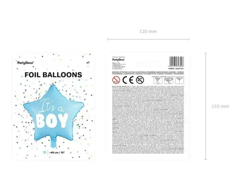 It's A Boy Folie Ballon 48 cm - Ballonnenshop.nl