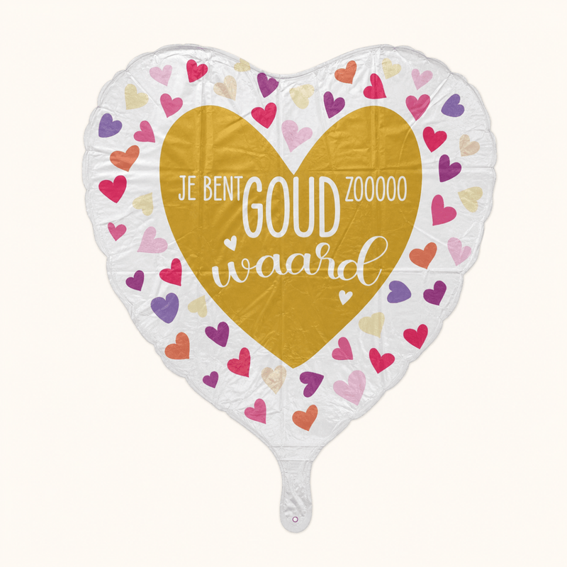 Je Bent Goud Waard Folie Ballon - 43 cm - Ballonnenshop.nl