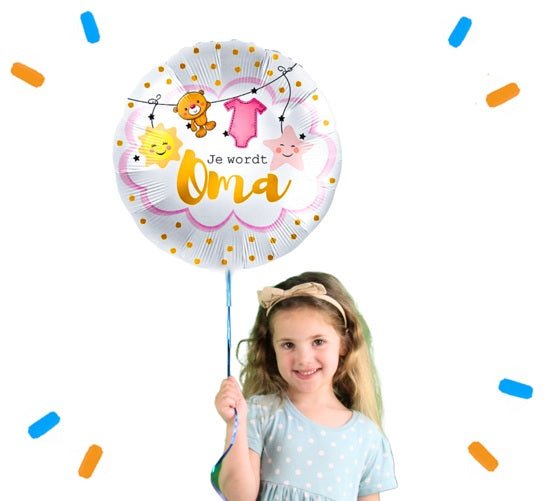 Je Wordt Oma Helium Ballon - Gevuld Met Helium - 46 cm - Ballonnenshop.nl