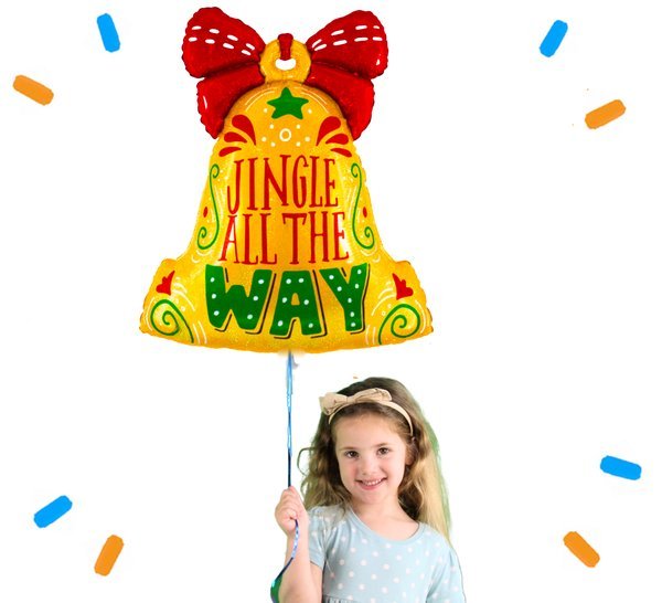Jingle All The Way Bel Helium Ballon - Gevuld Met Helium - 69 cm - Ballonnenshop.nl