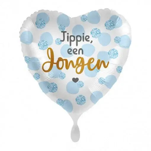 Jippie Een Jongen Helium Ballon - Gevuld Met Helium - 43 cm - Ballonnenshop.nl