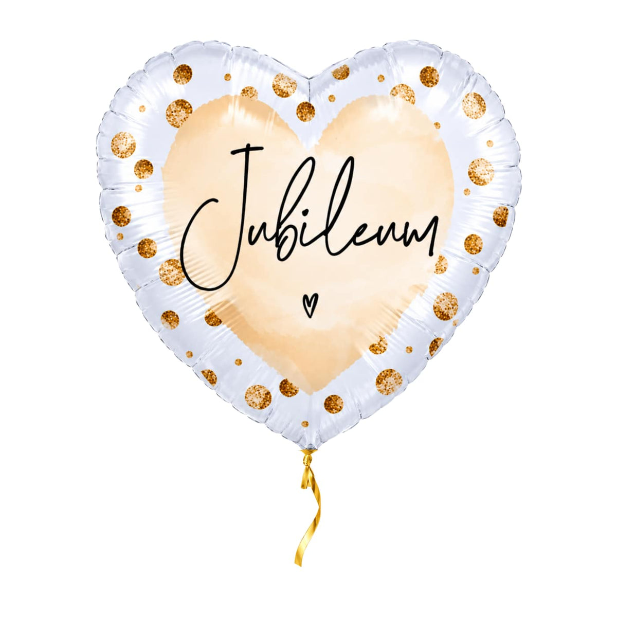 Jubileum Helium Ballon – met helium gevuld, met gouden lint