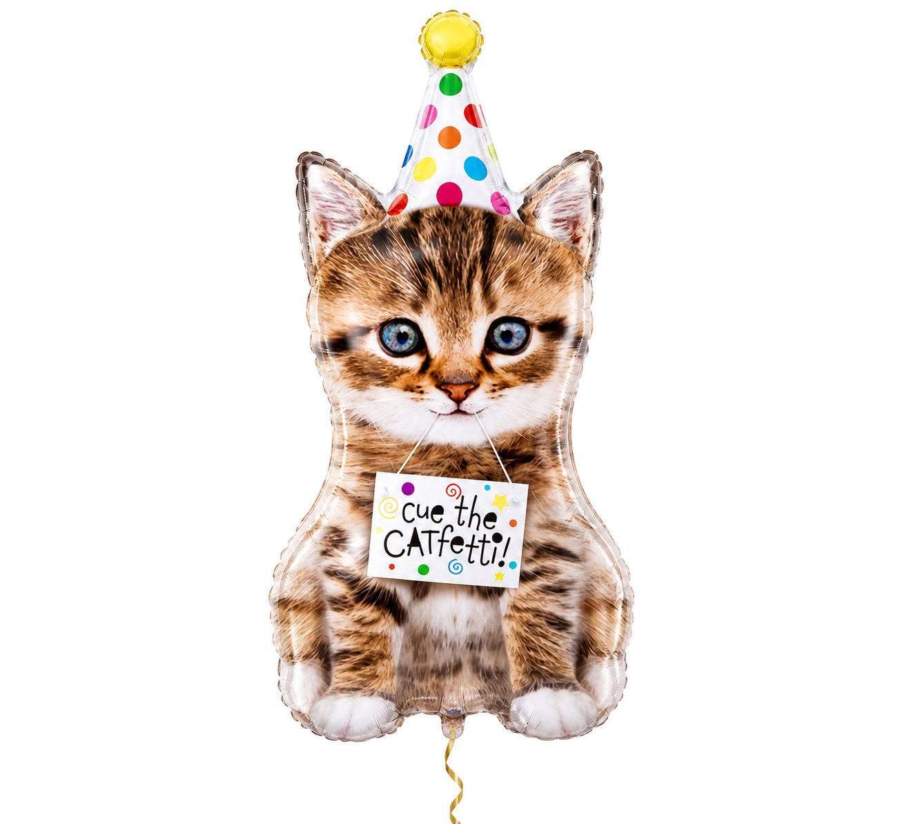 Kat Cue The Catfetti Helium Ballon - Gevuld Met Helium - 91 cm - Ballonnenshop.nl