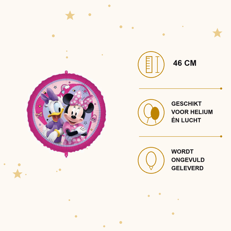 Katrien Duck & Minnie Mouse Folie Ballon - 46 cm - Ballonnenshop.nl