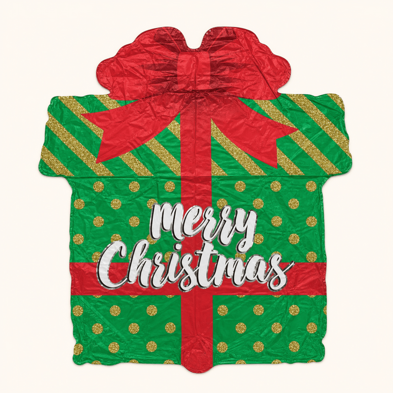 Kerstcadeau Folie Ballon - 45 cm - Ballonnenshop.nl