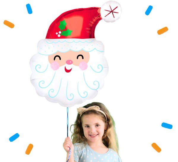 Kerstman Helium Ballon - Gevuld Met Helium - 68 cm - Ballonnenshop.nl