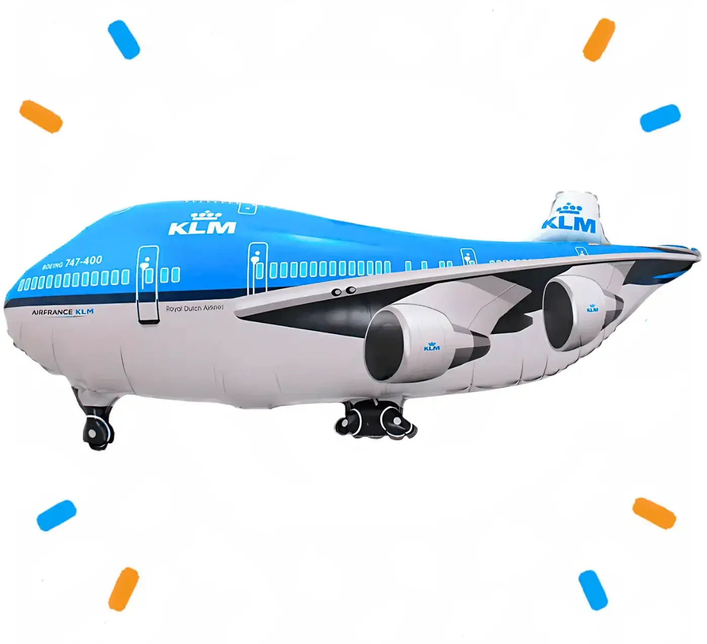 KLM Vliegtuig Helium Ballon - Gevuld Met Helium - 95 cm - Ballonnenshop.nl