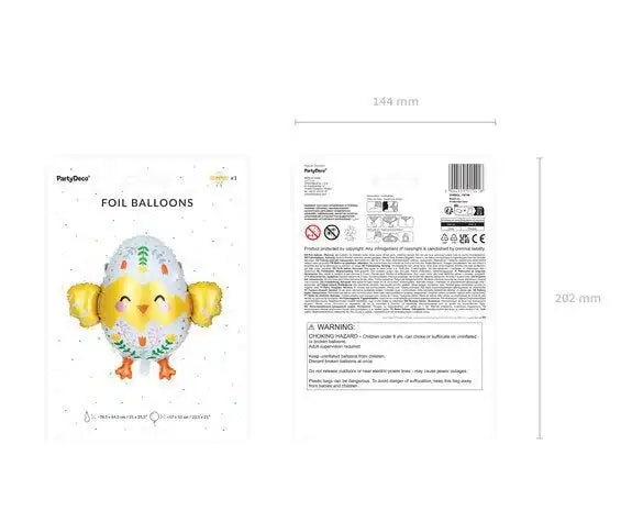 Kuiken Folie Ballon 78 cm - Ballonnenshop.nl
