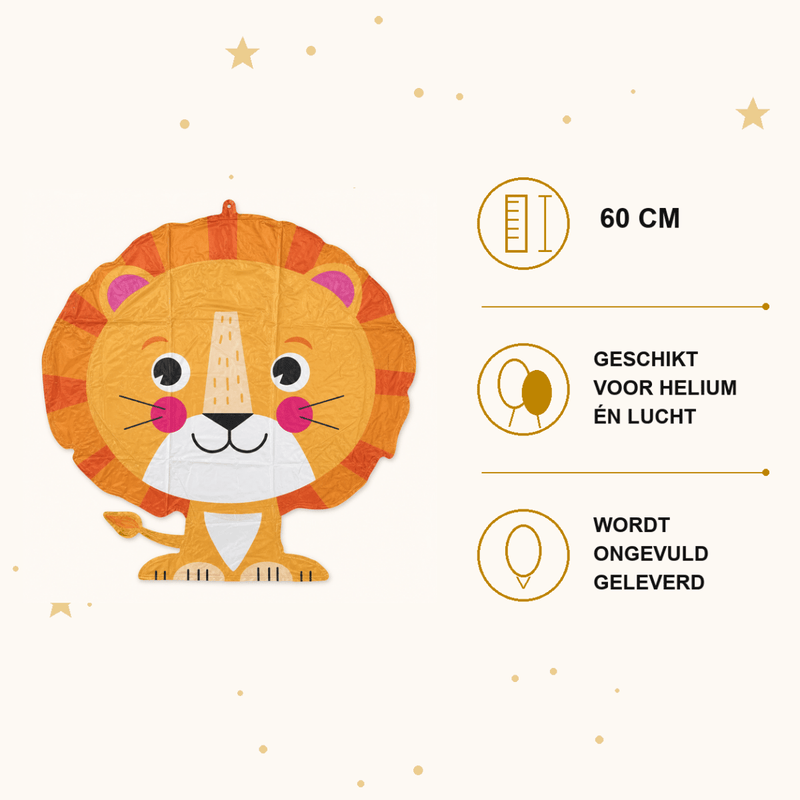 Leeuw Folie Ballon - 60 cm - Ballonnenshop.nl