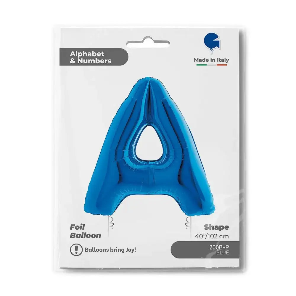 Letter Ballon A Blauw - 102 cm - Ballonnenshop.nl