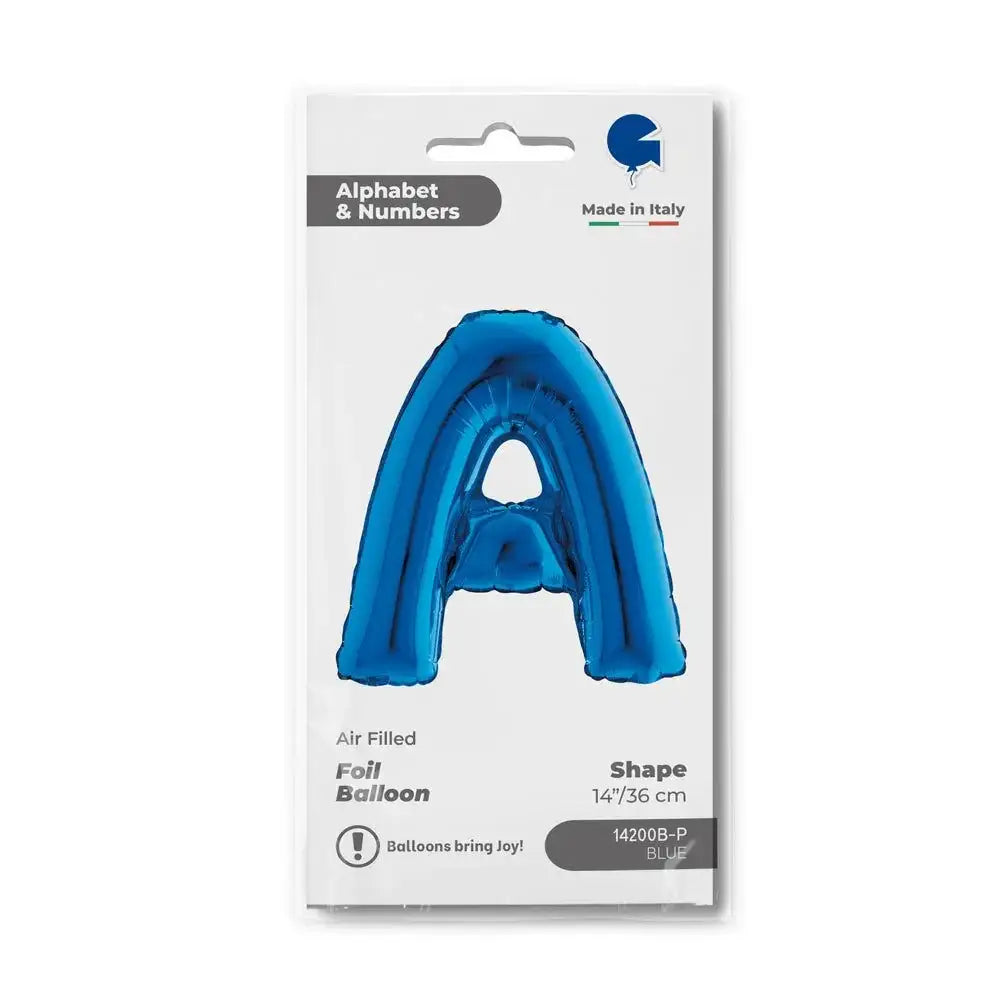 Letter Ballon A Blauw - 35 cm - Ballonnenshop.nl