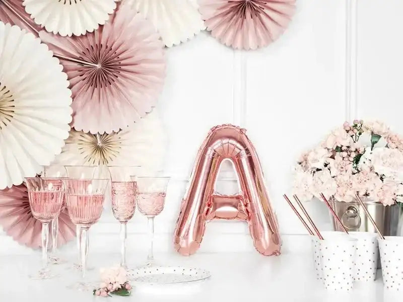 Letter Ballon A Rose Goud - 35 cm - Ballonnenshop.nl