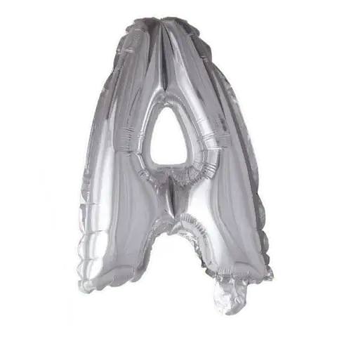 Letter Ballon A - Zilver - 41 cm - Ballonnenshop.nl