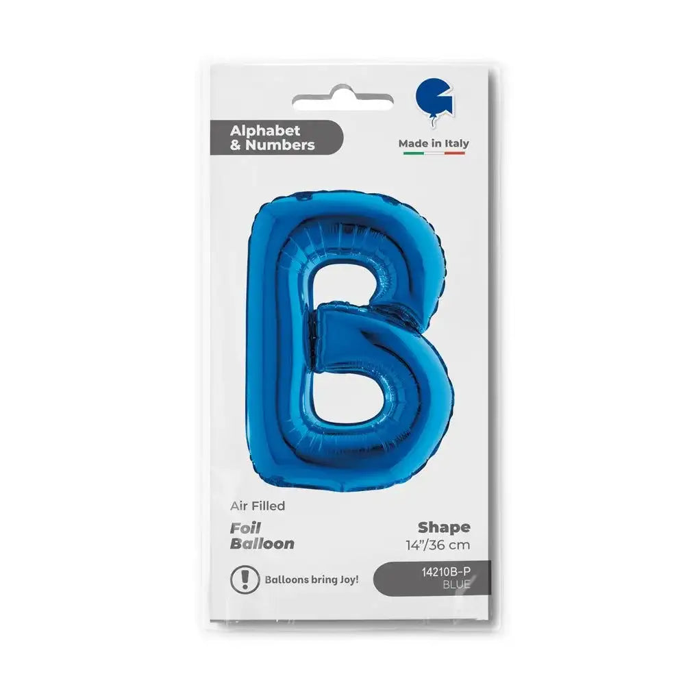 Letter Ballon B Blauw - 35 cm - Ballonnenshop.nl