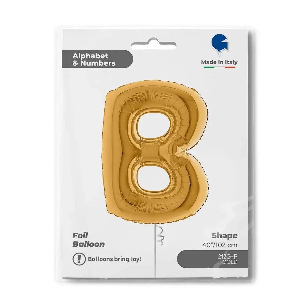 Letter Ballon B Goud 102 cm - Ballonnenshop.nl