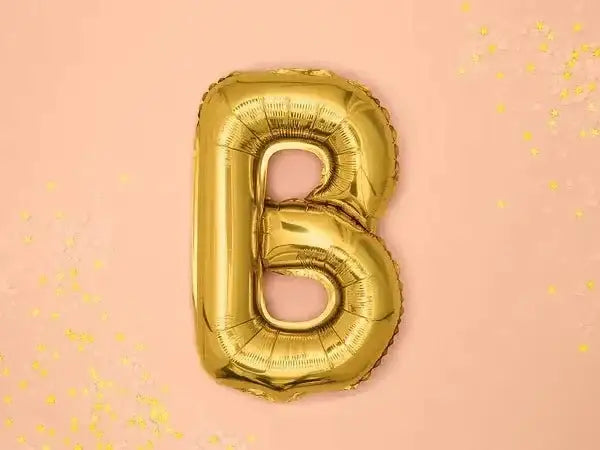 Letter Ballon B Goud - 35 cm - Ballonnenshop.nl