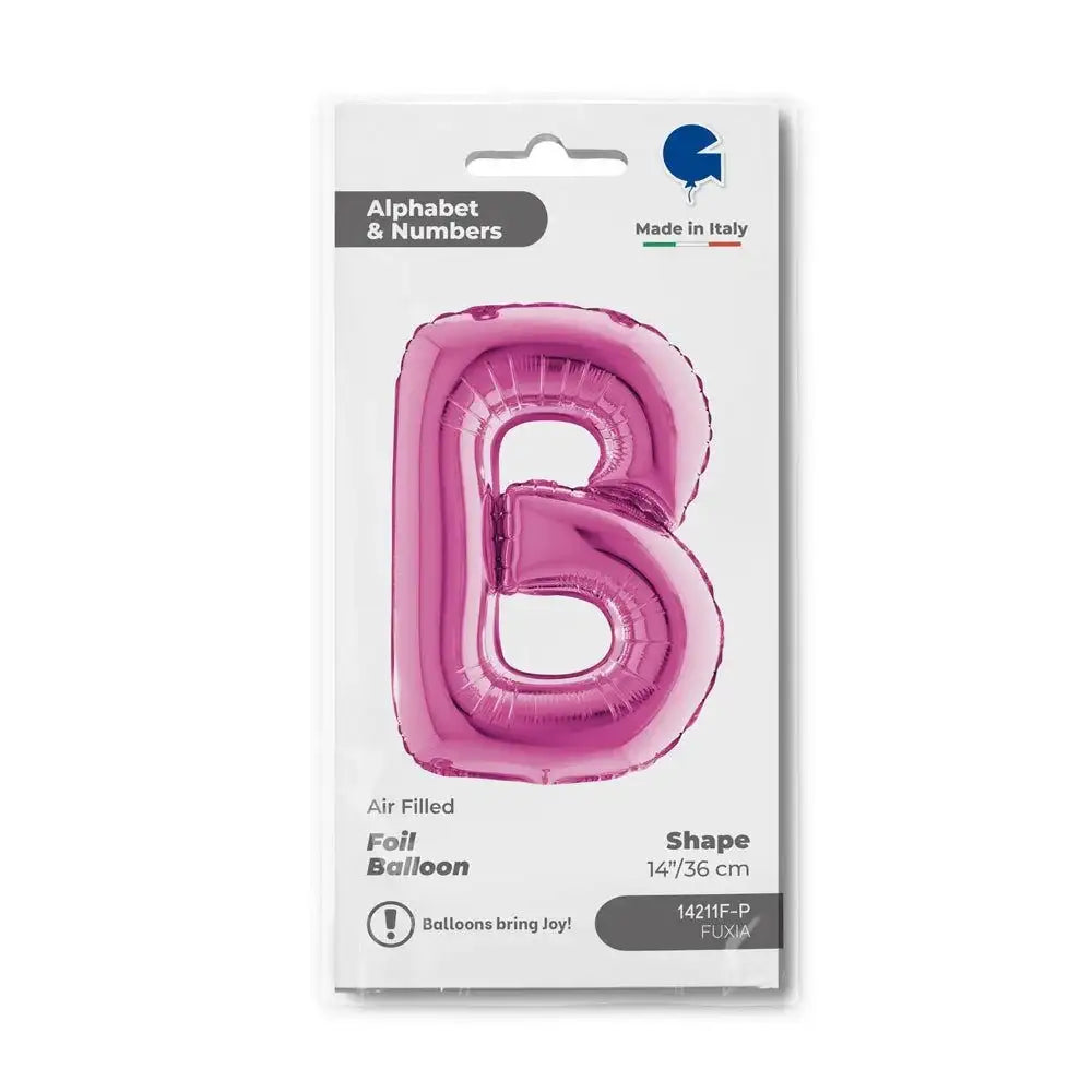 Letter Ballon B Roze - 35 cm - Ballonnenshop.nl