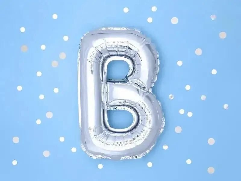 Letter Ballon B Zilver - 35 cm - Ballonnenshop.nl