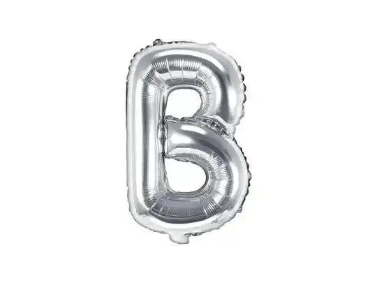 Letter Ballon B Zilver - 35 cm - Ballonnenshop.nl