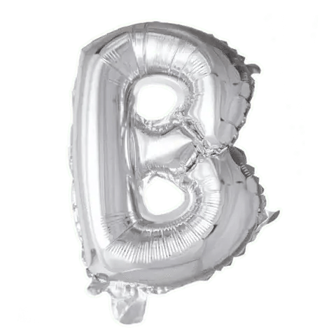 Letter Ballon B Zilver - 41 cm - Ballonnenshop.nl