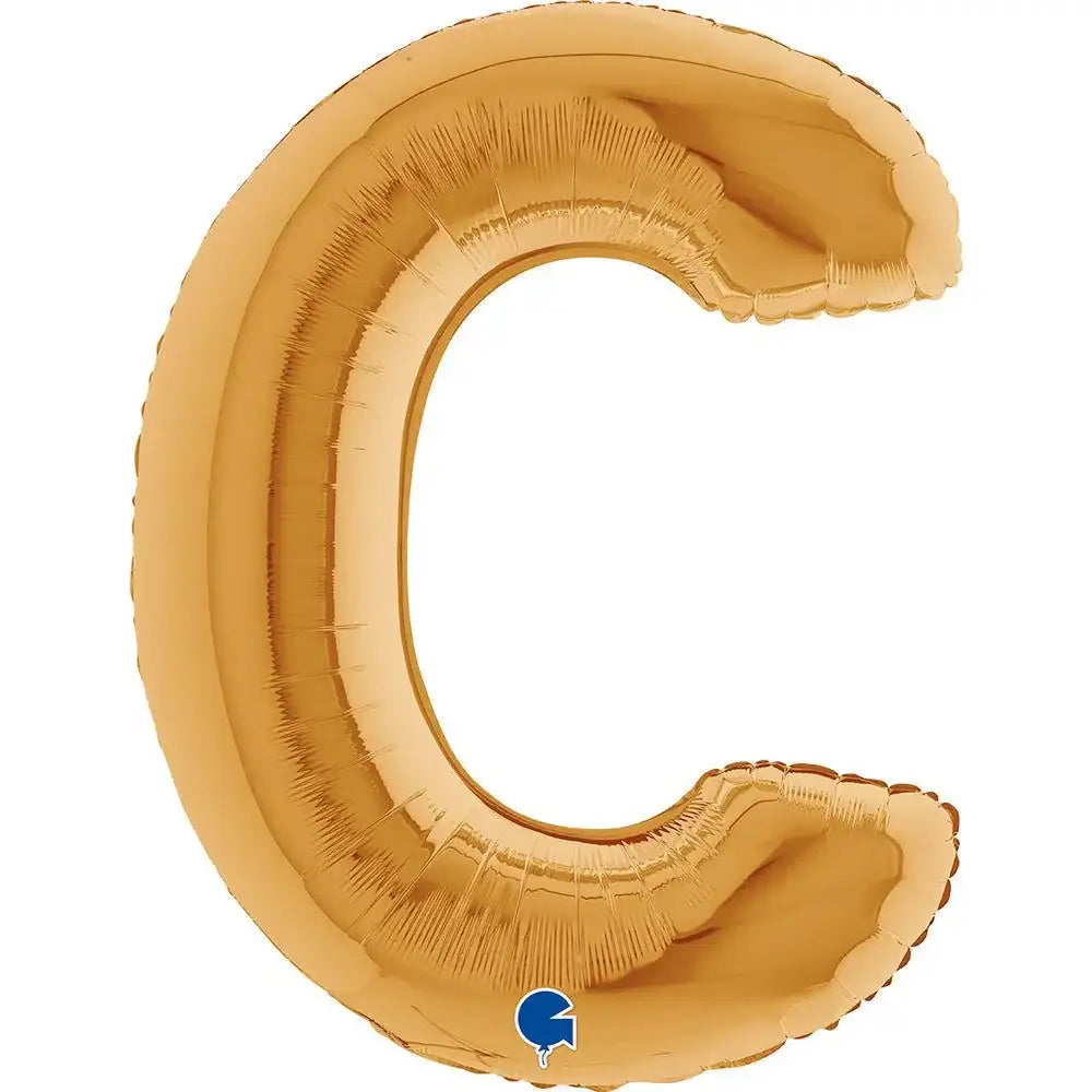 Letter Ballon C Goud 102 cm - Ballonnenshop.nl