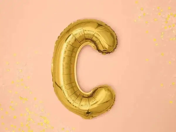 Letter Ballon C Goud - 35 cm - Ballonnenshop.nl
