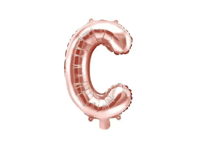 Letter Ballon C Rose Goud - 35 cm - Ballonnenshop.nl