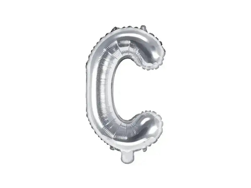 Letter Ballon C Zilver - 35 cm - Ballonnenshop.nl