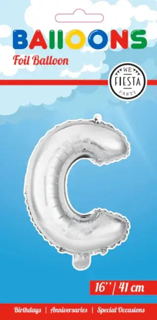 Letter Ballon C - Zilver - 41 cm - Ballonnenshop.nl