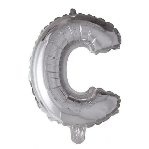 Letter Ballon C - Zilver - 41 cm - Ballonnenshop.nl