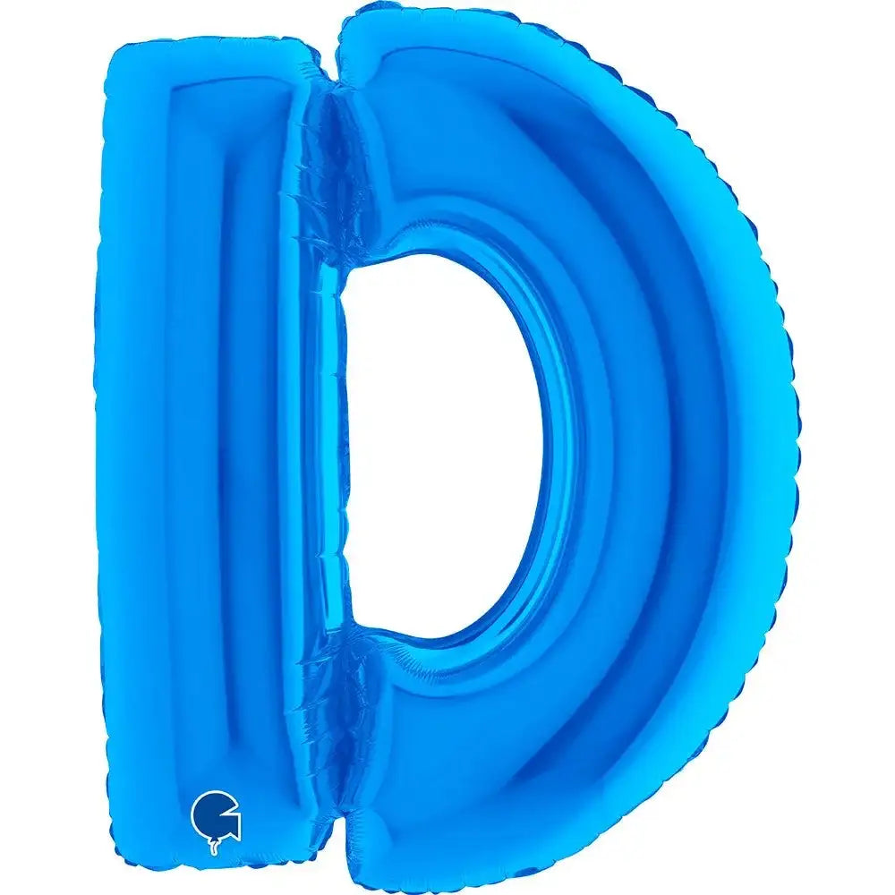 Letter Ballon D Blauw - 102 cm - Ballonnenshop.nl