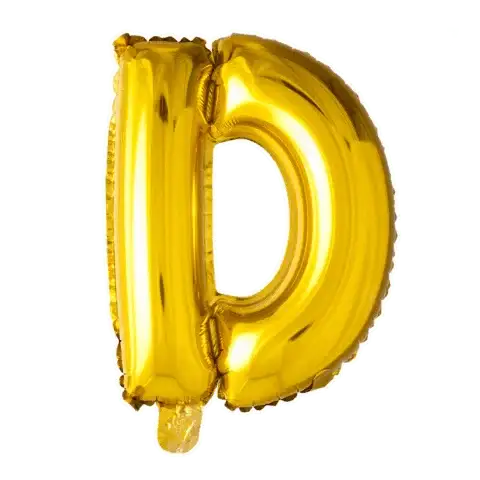 Letter Ballon D - Goud - 41 cm - Ballonnenshop.nl