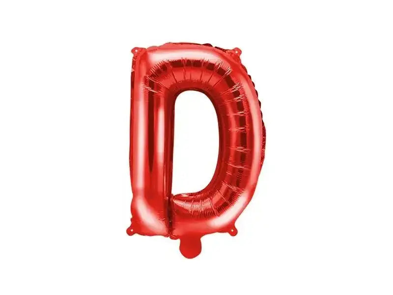 Letter Ballon D Rood - 35 cm - Ballonnenshop.nl