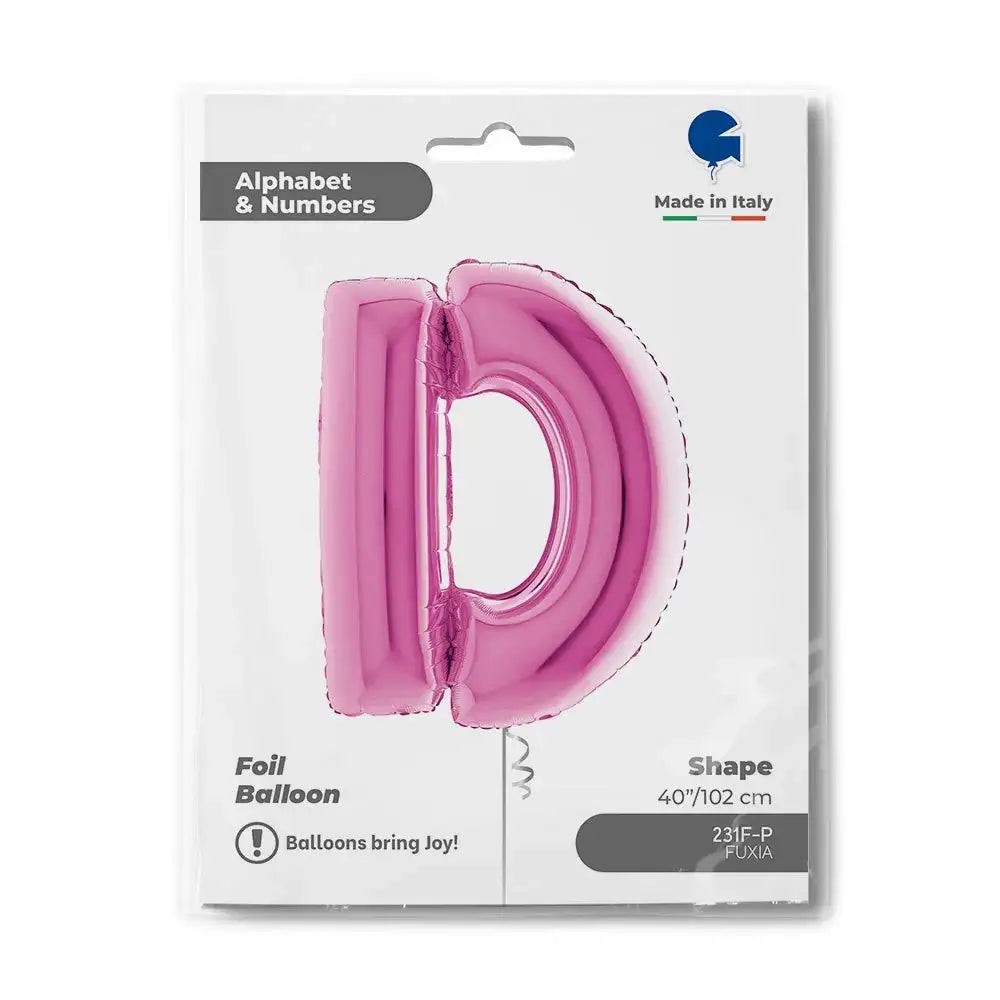 Letter Ballon D Roze - 102 cm - Ballonnenshop.nl