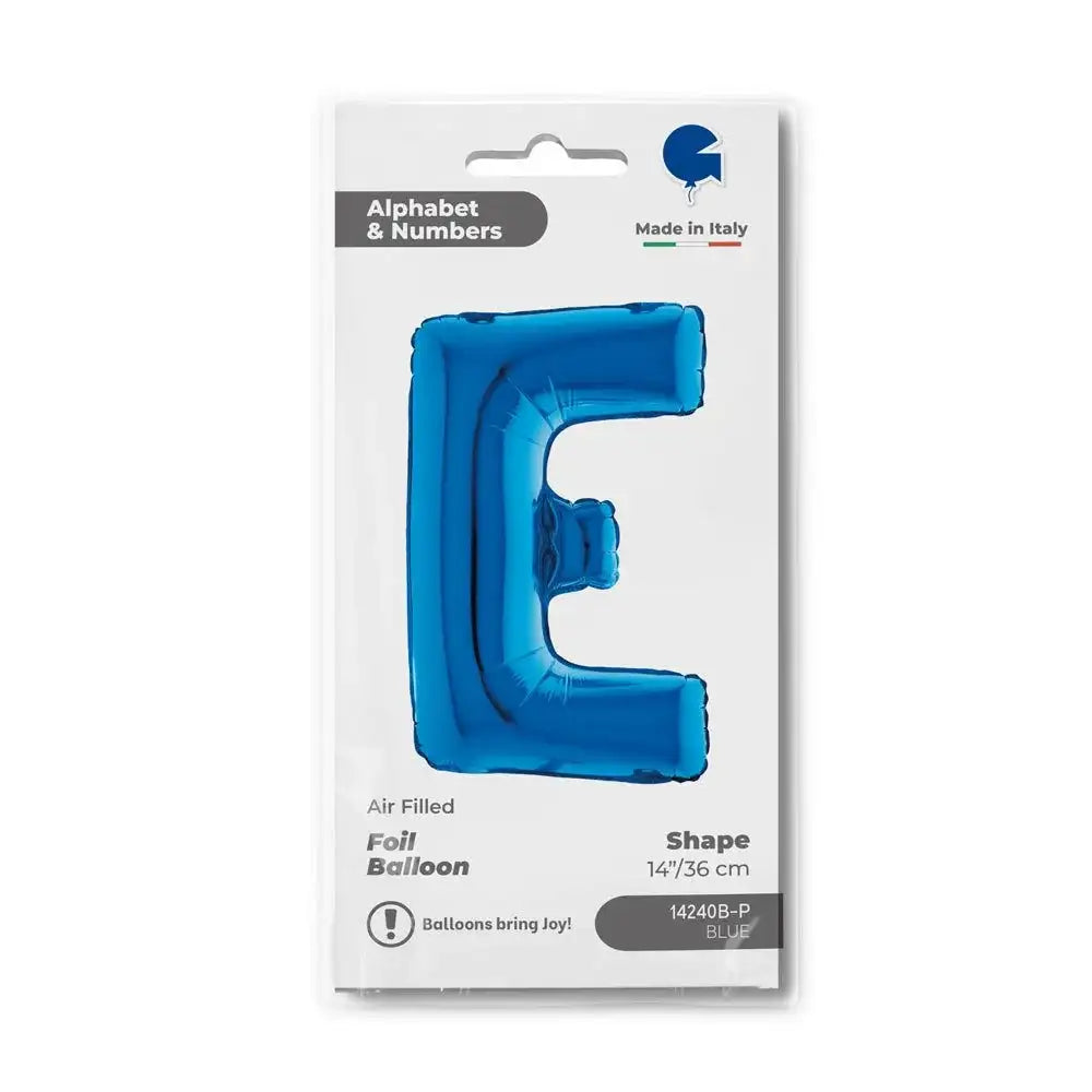 Letter Ballon E Blauw - 35 cm - Ballonnenshop.nl