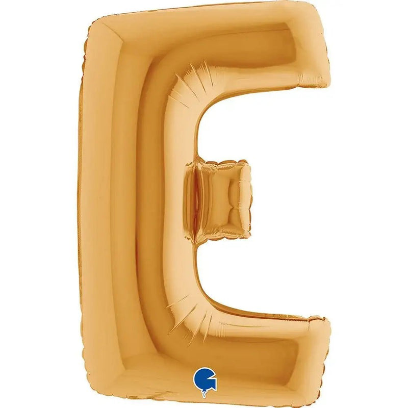 Letter Ballon E Goud 102 cm - Ballonnenshop.nl