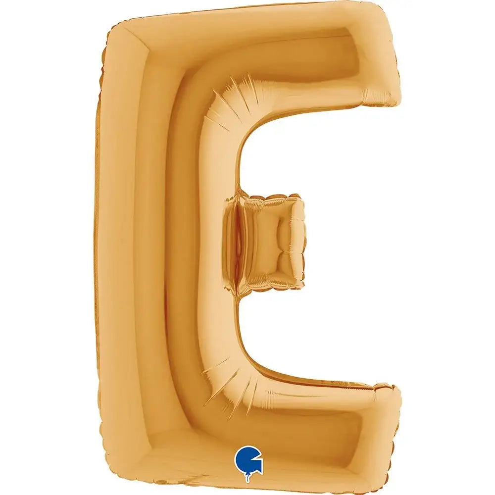 Letter Ballon E Goud 102 cm - Ballonnenshop.nl