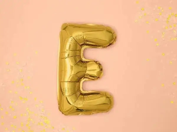 Letter Ballon E Goud - 35 cm - Ballonnenshop.nl