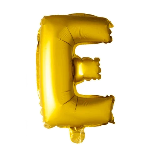 Letter Ballon E - Goud - 41 cm - Ballonnenshop.nl