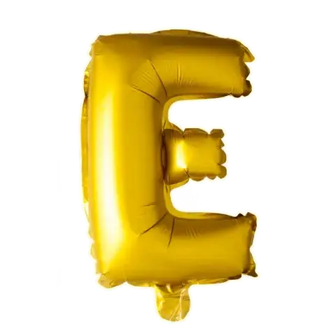 Letter Ballon E - Goud - 41 cm - Ballonnenshop.nl