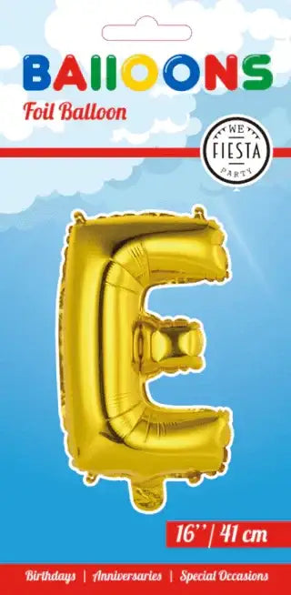 Letter Ballon E - Goud - 41 cm - Ballonnenshop.nl