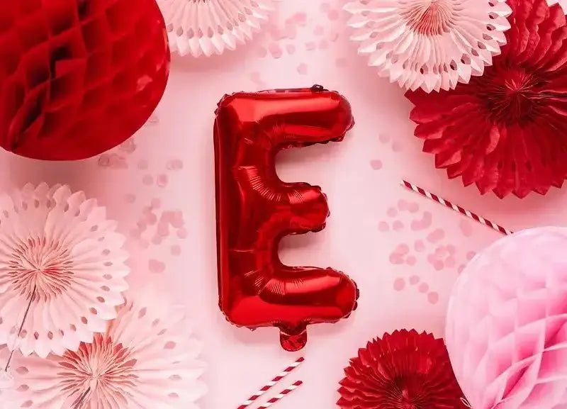 Letter Ballon E Rood - 35 cm - Ballonnenshop.nl