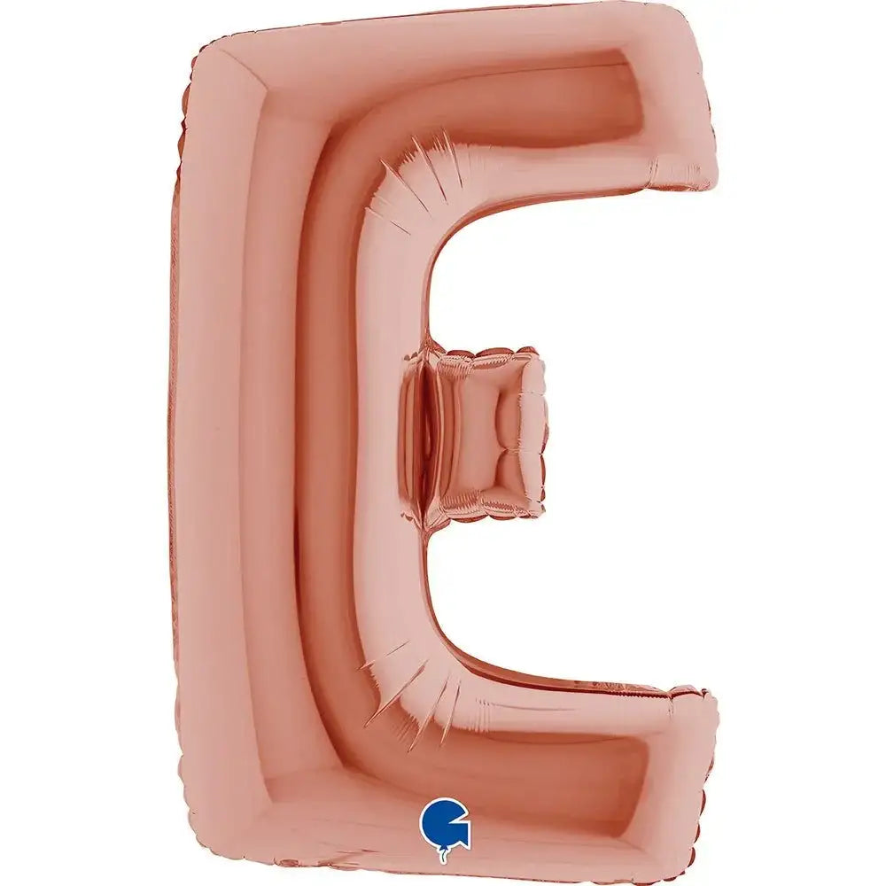 Letter Ballon E Rose Goud - 102 cm - Ballonnenshop.nl