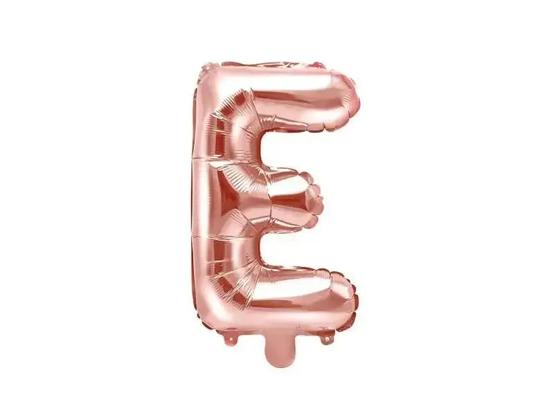 Letter Ballon E Rose Goud - 35 cm - Ballonnenshop.nl