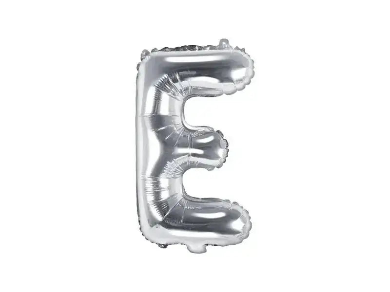 Letter Ballon E Zilver - 35 cm - Ballonnenshop.nl