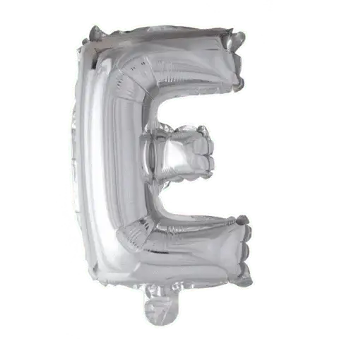 Letter Ballon E - Zilver - 41 cm - Ballonnenshop.nl