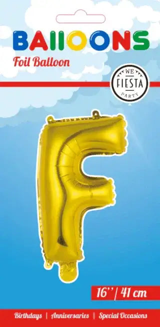 Letter Ballon F - Goud - 41 cm - Ballonnenshop.nl