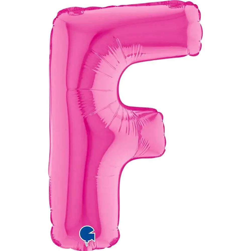 Letter Ballon F Roze - 35 cm - Ballonnenshop.nl