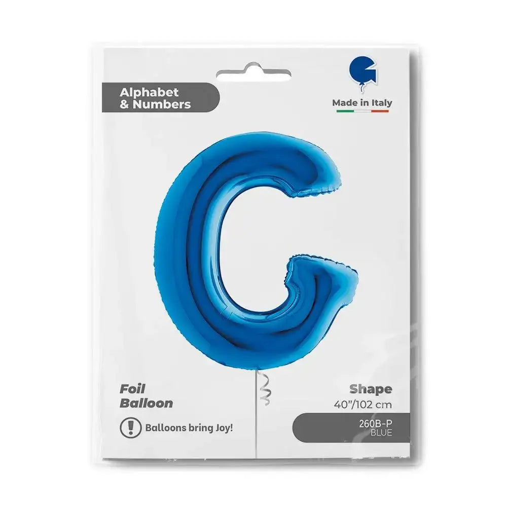 Letter Ballon G Blauw - 102 cm - Ballonnenshop.nl