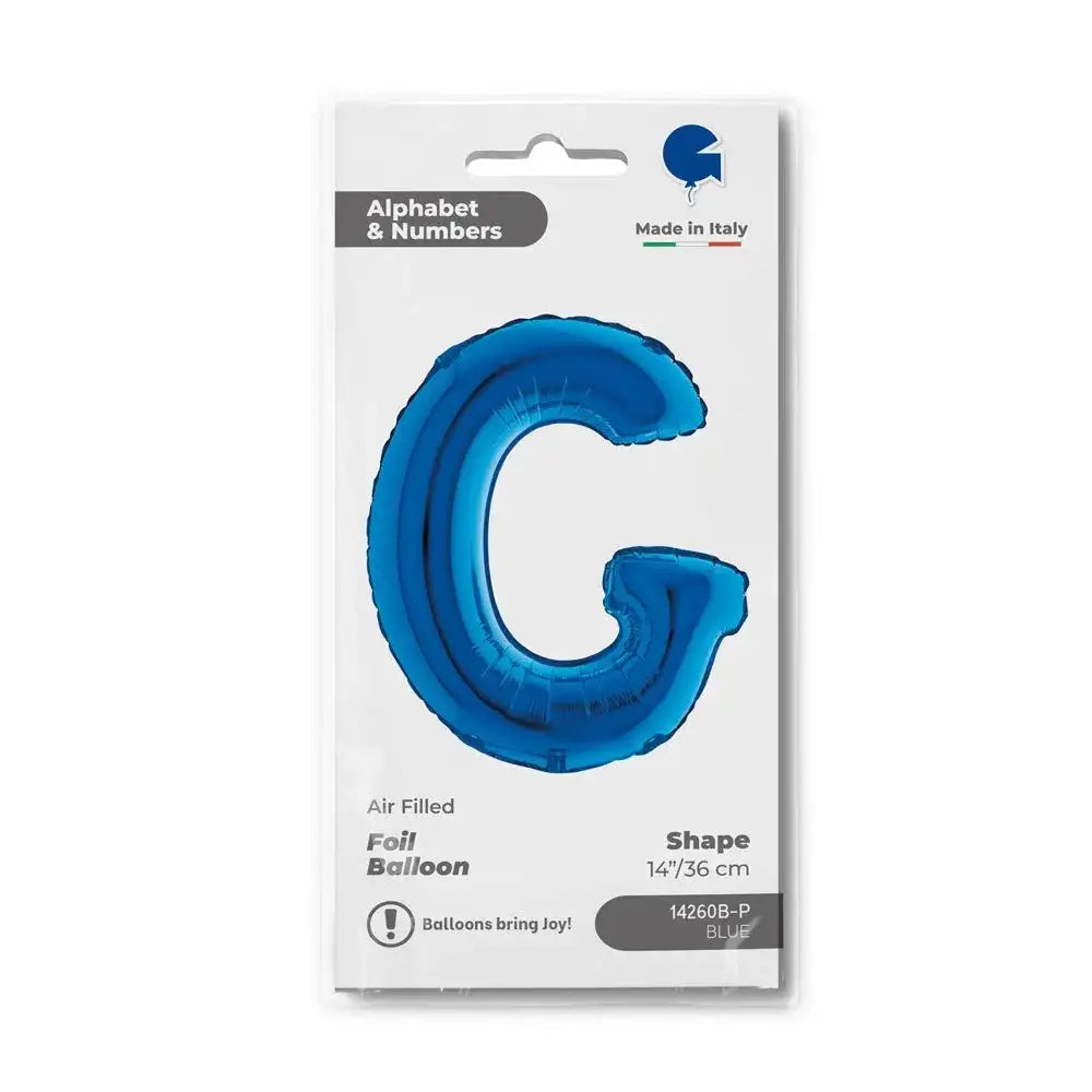 Letter Ballon G Blauw - 35 cm - Ballonnenshop.nl